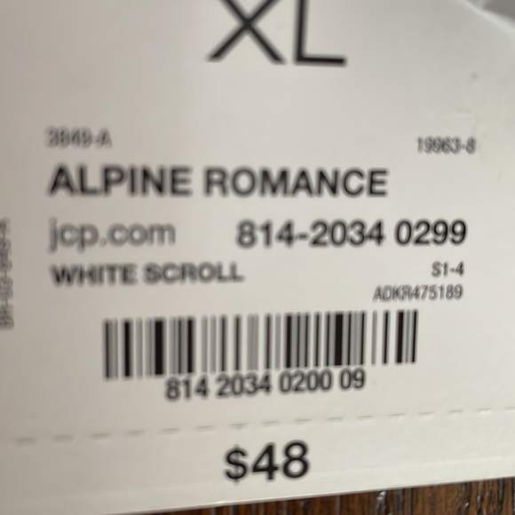 Liz Claiborne Alpine Romance Cotton Long Sleeve Blouse Black White Paisl… - Picture 7 of 7